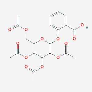 2-{[3,4,5-Tris(acetyloxy)-6-[(acetyloxy)methyl]oxan-2-yl]oxy}benzoic acid