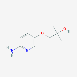 molecular formula C9H14N2O2 B2445544 1-(6-Amino-pyridin-3-yloxy)-2-methyl-propan-2-ol CAS No. 1253911-35-1