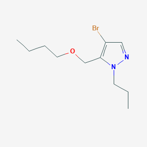 molecular formula C11H19BrN2O B2445547 4-bromo-5-(butoxymethyl)-1-propyl-1H-pyrazole CAS No. 1856048-29-7