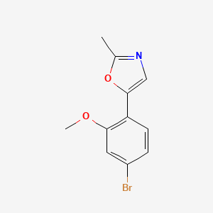 5-(4-Bromo-2-methoxyphenyl)-2-methyl-1,3-oxazole