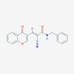 molecular formula C20H14N2O3 B2445554 (E)-N-benzyl-2-cyano-3-(4-oxochromen-3-yl)prop-2-enamide CAS No. 454194-87-7