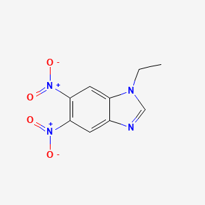 molecular formula C9H8N4O4 B2445562 1-乙基-5,6-二硝基苯并咪唑 CAS No. 27578-65-0