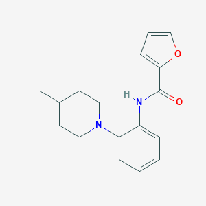 molecular formula C17H20N2O2 B244557 N-[2-(4-methyl-1-piperidinyl)phenyl]-2-furamide 