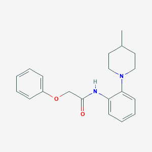 molecular formula C20H24N2O2 B244558 N-[2-(4-methylpiperidin-1-yl)phenyl]-2-phenoxyacetamide 