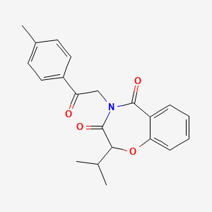 2-isopropyl-4-(2-oxo-2-(p-tolyl)ethyl)benzo[f][1,4]oxazepine-3,5(2H,4H)-dione