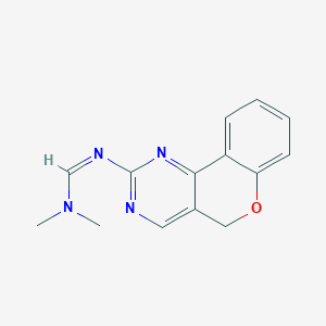 molecular formula C14H14N4O B2445584 (Z)-N'-{5H-chromeno[4,3-d]pyrimidin-2-yl}-N,N-dimethylmethanimidamide CAS No. 866142-90-7