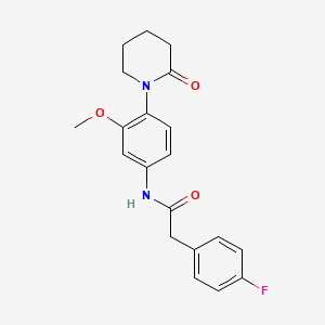 2-(4-fluorophenyl)-N-(3-methoxy-4-(2-oxopiperidin-1-yl)phenyl)acetamide
