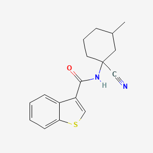 molecular formula C17H18N2OS B2445597 N-(1-Cyano-3-methylcyclohexyl)-1-benzothiophene-3-carboxamide CAS No. 2127737-02-2