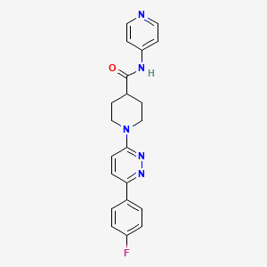 molecular formula C21H20FN5O B2445602 1-(6-(4-氟苯基)哒嗪-3-基)-N-(吡啶-4-基)哌啶-4-甲酰胺 CAS No. 1105232-16-3