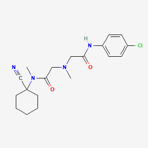 N-(4-chlorophenyl)-2-[[2-[(1-cyanocyclohexyl)-methylamino]-2-oxoethyl]-methylamino]acetamide