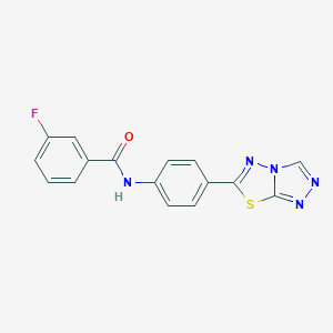 3-fluoro-N-(4-[1,2,4]triazolo[3,4-b][1,3,4]thiadiazol-6-ylphenyl)benzamide