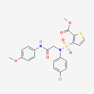 Methyl 3-[(4-chlorophenyl){2-[(4-methoxyphenyl)amino]-2-oxoethyl}sulfamoyl]thiophene-2-carboxylate