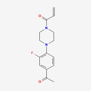 molecular formula C15H17FN2O2 B2445614 1-[4-(4-Acetyl-2-fluorophenyl)piperazin-1-yl]prop-2-en-1-one CAS No. 2305297-32-7