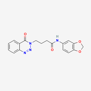 N-(1,3-benzodioxol-5-yl)-4-(4-oxo-1,2,3-benzotriazin-3-yl)butanamide