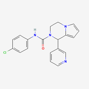 molecular formula C19H17ClN4O B2445617 N-(4-chlorophenyl)-1-(pyridin-3-yl)-3,4-dihydropyrrolo[1,2-a]pyrazine-2(1H)-carboxamide CAS No. 899961-20-7