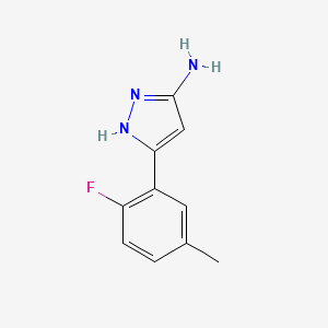 molecular formula C10H10FN3 B2445620 3-(2-fluoro-5-methylphenyl)-1H-pyrazol-5-amine CAS No. 97052-86-3