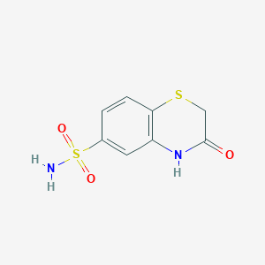 molecular formula C8H8N2O3S2 B2445621 3-oxo-3,4-dihydro-2H-1,4-benzothiazine-6-sulfonamide CAS No. 90370-47-1