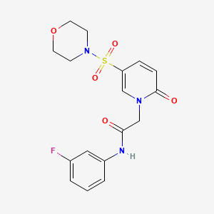 molecular formula C17H18FN3O5S B2445626 N-(3-氟苯基)-2-[5-(吗啉-4-基磺酰基)-2-氧代吡啶-1(2H)-基]乙酰胺 CAS No. 1251557-76-2