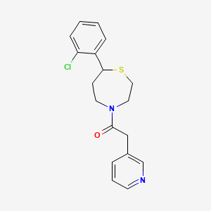 1-(7-(2-Chlorophenyl)-1,4-thiazepan-4-yl)-2-(pyridin-3-yl)ethanone