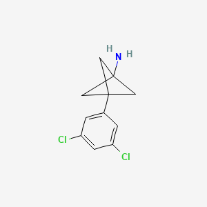 molecular formula C11H11Cl2N B2445629 3-(3,5-Dichlorophenyl)bicyclo[1.1.1]pentan-1-amine CAS No. 2287339-90-4