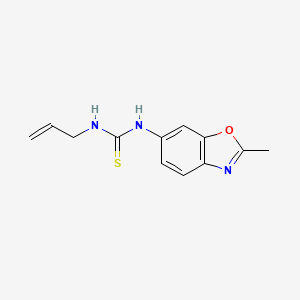 molecular formula C12H13N3OS B2445630 N-allyl-N'-(2-methyl-1,3-benzoxazol-6-yl)thiourea CAS No. 861210-67-5