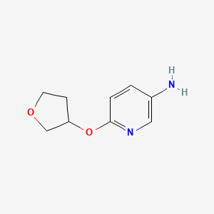 molecular formula C9H12N2O2 B2445633 3-Amino-6-(tetrahydrofuran-3-yloxy)pyridine CAS No. 1341833-37-1