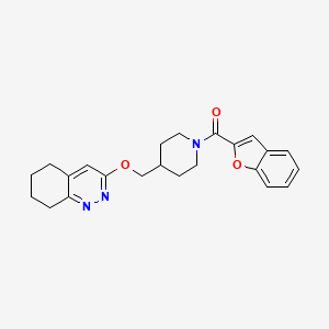 Benzofuran-2-yl(4-(((5,6,7,8-tetrahydrocinnolin-3-yl)oxy)methyl)piperidin-1-yl)methanone