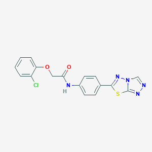 molecular formula C17H12ClN5O2S B244565 2-(2-chlorophenoxy)-N-(4-[1,2,4]triazolo[3,4-b][1,3,4]thiadiazol-6-ylphenyl)acetamide 