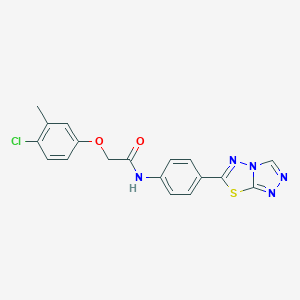 molecular formula C18H14ClN5O2S B244566 2-(4-chloro-3-methylphenoxy)-N-(4-[1,2,4]triazolo[3,4-b][1,3,4]thiadiazol-6-ylphenyl)acetamide 