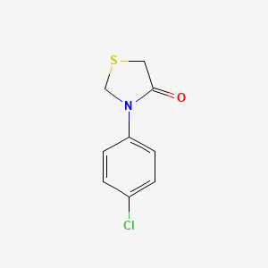 molecular formula C9H8ClNOS B2445661 3-(4-Chlorophenyl)-1,3-thiazolidin-4-one CAS No. 338417-75-7