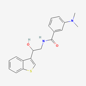 molecular formula C19H20N2O2S B2445662 N-(2-(benzo[b]thiophen-3-yl)-2-hydroxyethyl)-3-(dimethylamino)benzamide CAS No. 2034602-00-9