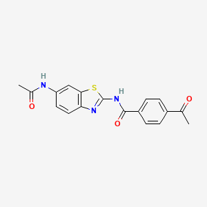 N-(6-acetamidobenzo[d]thiazol-2-yl)-4-acetylbenzamide