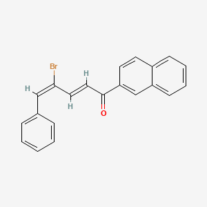 molecular formula C21H15BrO B2445667 (2E,4E)-4-bromo-1-(naphthalen-2-yl)-5-phenylpenta-2,4-dien-1-one CAS No. 685106-22-3