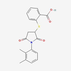 2-{[1-(2,3-Dimethylphenyl)-2,5-dioxopyrrolidin-3-yl]sulfanyl}benzoic acid