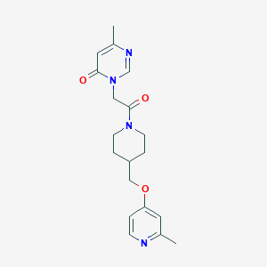 6-Methyl-3-[2-[4-[(2-methylpyridin-4-yl)oxymethyl]piperidin-1-yl]-2-oxoethyl]pyrimidin-4-one