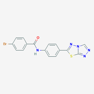 molecular formula C16H10BrN5OS B244567 4-bromo-N-(4-[1,2,4]triazolo[3,4-b][1,3,4]thiadiazol-6-ylphenyl)benzamide 