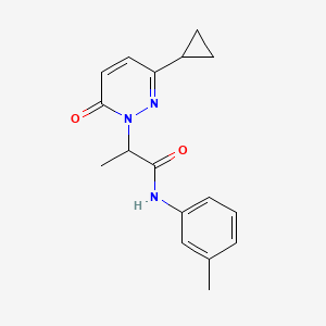 molecular formula C17H19N3O2 B2445671 2-(3-cyclopropyl-6-oxopyridazin-1(6H)-yl)-N-(m-tolyl)propanamide CAS No. 2034493-14-4