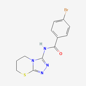 4-bromo-N-(6,7-dihydro-5H-[1,2,4]triazolo[3,4-b][1,3]thiazin-3-yl)benzamide