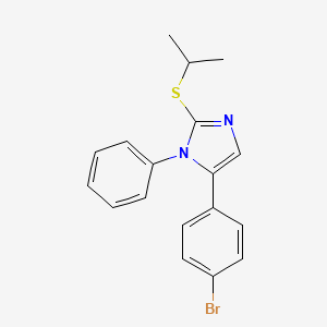 molecular formula C18H17BrN2S B2445679 5-(4-溴苯基)-2-(异丙硫基)-1-苯基-1H-咪唑 CAS No. 1207020-26-5