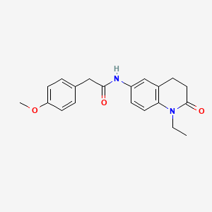 N~1~-(1-ethyl-2-oxo-1,2,3,4-tetrahydro-6-quinolinyl)-2-(4-methoxyphenyl)acetamide