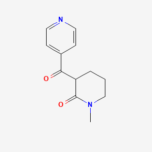 molecular formula C12H14N2O2 B2445682 3-Isonicotinoyl-1-methylpiperidin-2-one CAS No. 91566-92-6