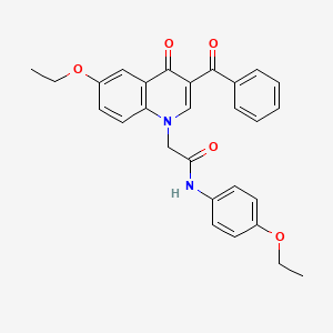 2-(3-benzoyl-6-ethoxy-4-oxoquinolin-1(4H)-yl)-N-(4-ethoxyphenyl)acetamide