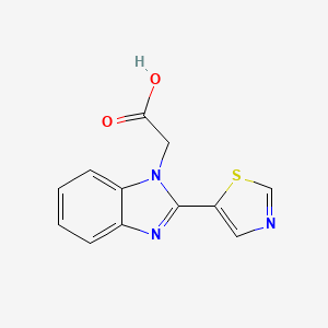 molecular formula C12H9N3O2S B2445689 [2-(1,3-噻唑-5-基)-1H-苯并咪唑-1-基]乙酸 CAS No. 944688-60-2