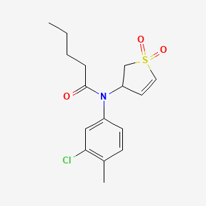 N-(3-chloro-4-methylphenyl)-N-(1,1-dioxido-2,3-dihydrothiophen-3-yl)pentanamide