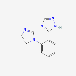 molecular formula C11H9N5 B2445694 3-[2-(1H-Imidazol-1-Yl)Phenyl]-1H-1,2,4-Triazole CAS No. 338793-57-0
