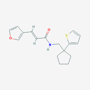 (E)-3-(furan-3-yl)-N-((1-(thiophen-2-yl)cyclopentyl)methyl)acrylamide