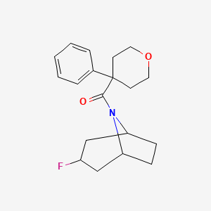 molecular formula C19H24FNO2 B2445703 (3-Fluoro-8-azabicyclo[3.2.1]octan-8-yl)-(4-phenyloxan-4-yl)methanone CAS No. 2320223-61-6