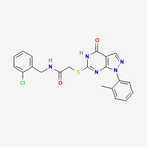 N-(2-chlorobenzyl)-2-((4-hydroxy-1-(o-tolyl)-1H-pyrazolo[3,4-d]pyrimidin-6-yl)thio)acetamide