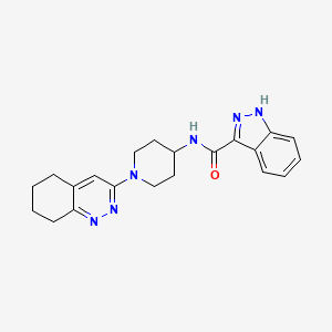 molecular formula C21H24N6O B2445711 N-(1-(5,6,7,8-四氢环辛诺林-3-基)哌啶-4-基)-1H-吲唑-3-甲酰胺 CAS No. 2034320-30-2