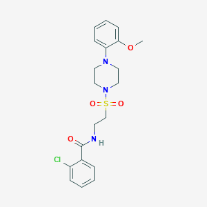 molecular formula C20H24ClN3O4S B2445717 2-chloro-N-(2-((4-(2-methoxyphenyl)piperazin-1-yl)sulfonyl)ethyl)benzamide CAS No. 897611-10-8